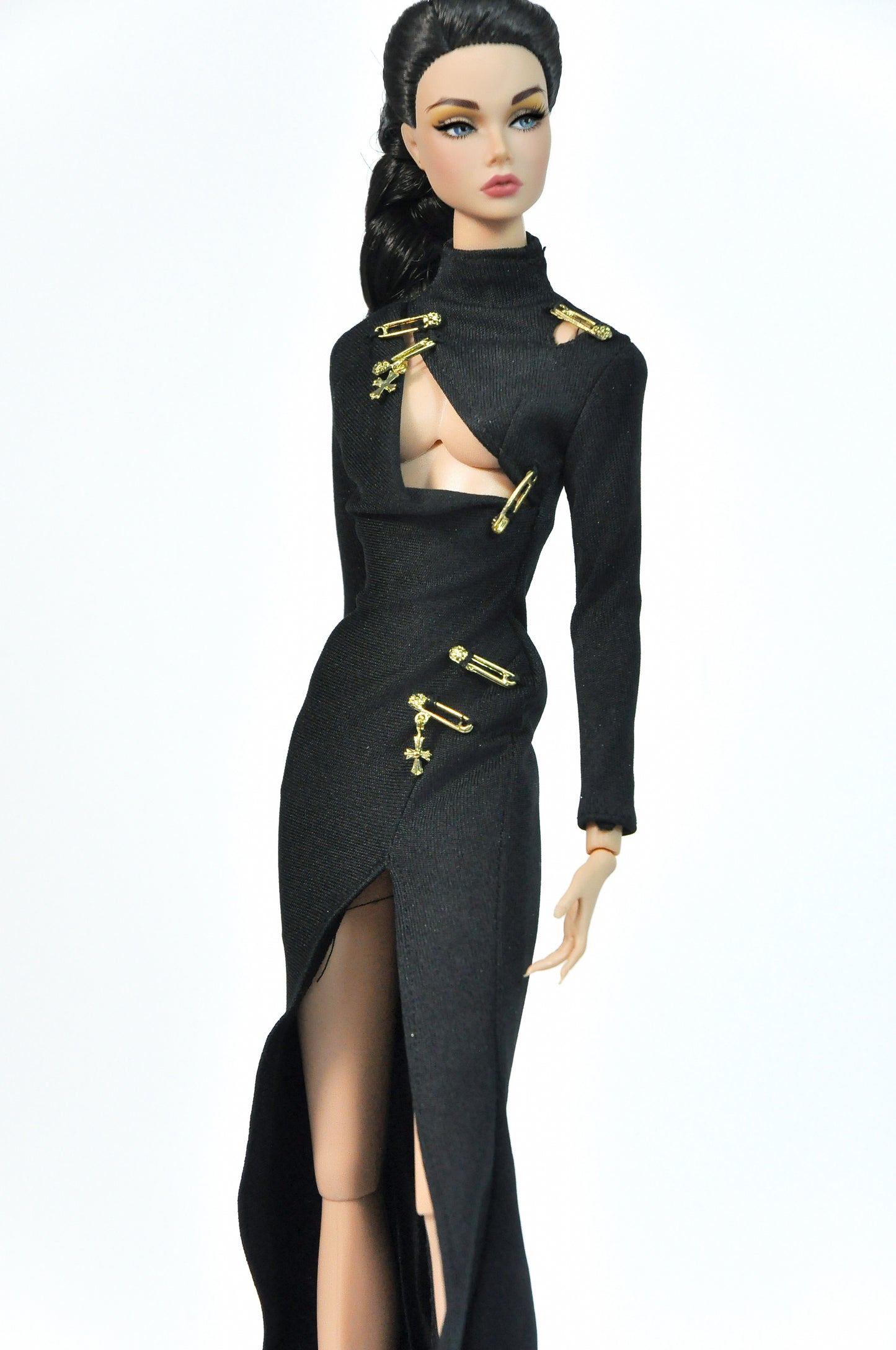 METROPOLITAN | Asymetric cutouts gown for Fashion Royalty & NU FACE 6.0 doll clothes