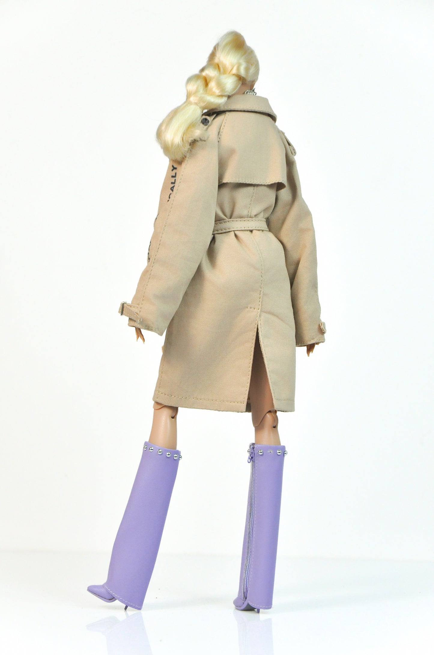 METROPOLITAN | Ruched dress leopard print with oversized coat for Fashion Royalty & NU FACE 6.0