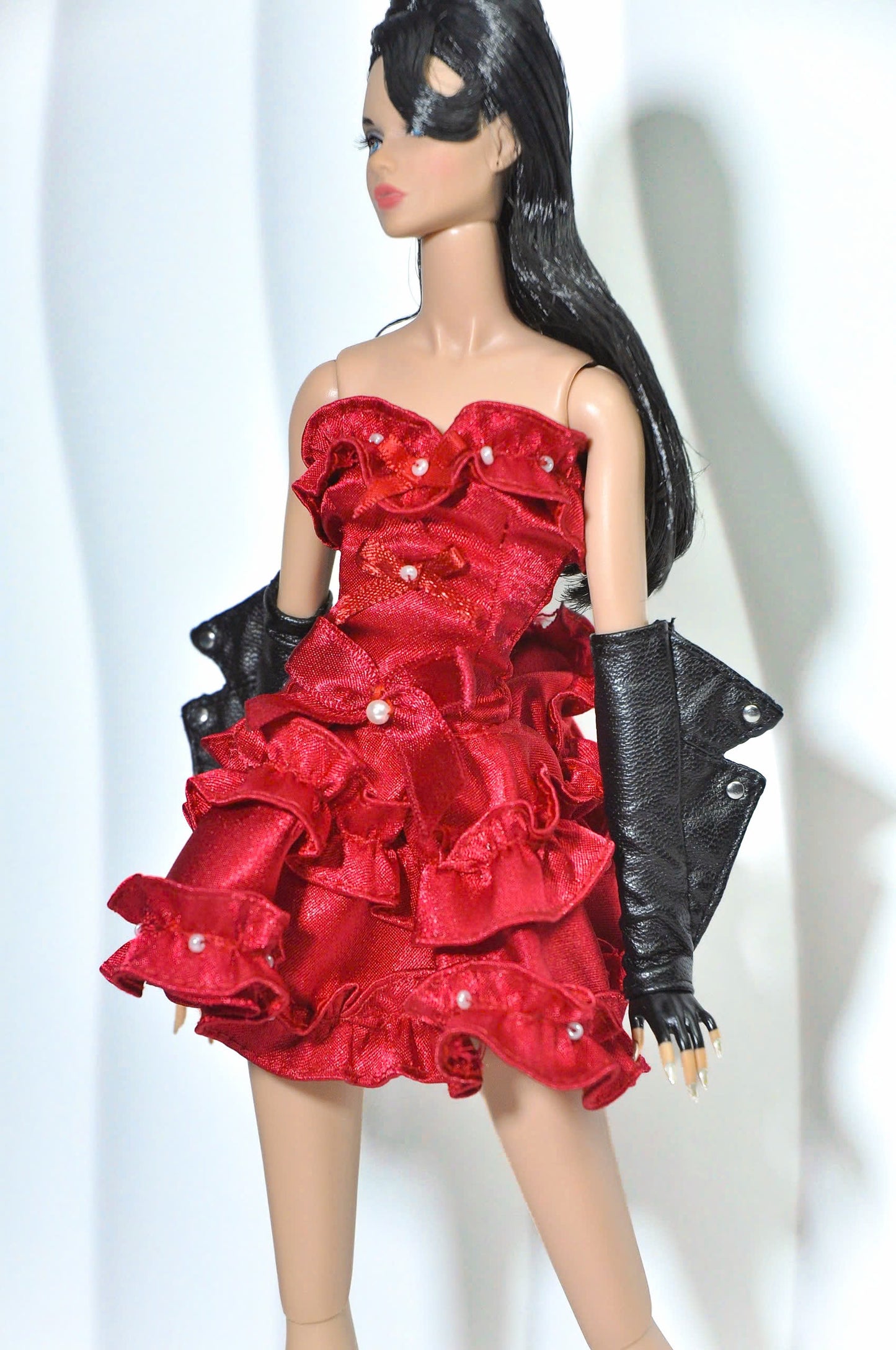 STYLE LAB | Fashion Royalty FR 6.0 doll clothes & NU FACE - Red ruffle dress