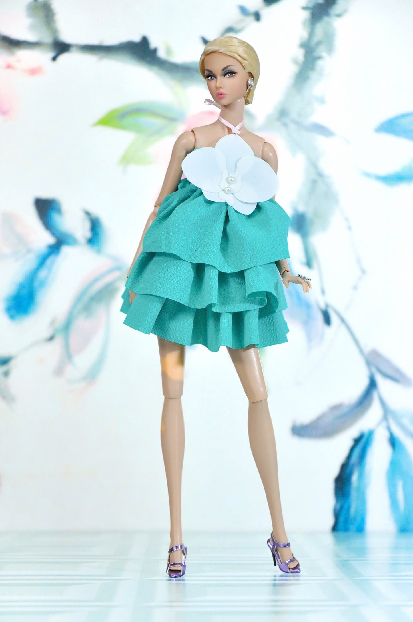 BASIC | Orchid Ruffle dress for Fashion Royalty FR 6.0 & NU FACE doll