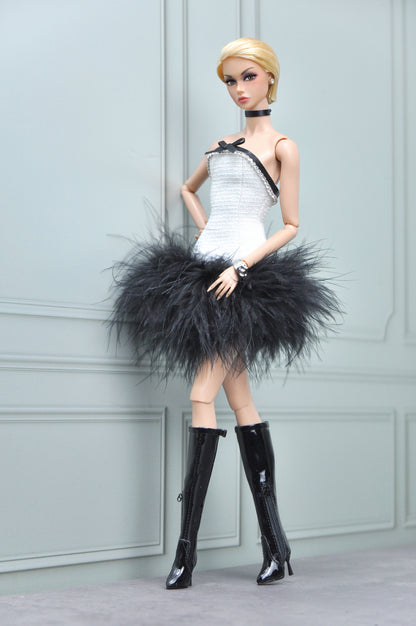 A YOUNG MAIDEN | Black & White ensemble for Fashion Royalty doll clothes & Poppy Parker doll
