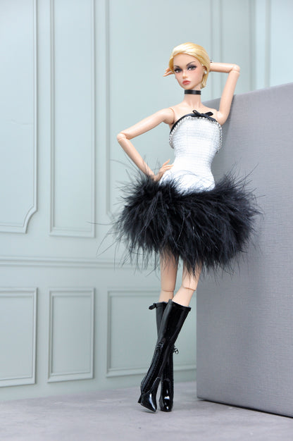 A YOUNG MAIDEN | Black & White ensemble for Fashion Royalty doll clothes & Poppy Parker doll