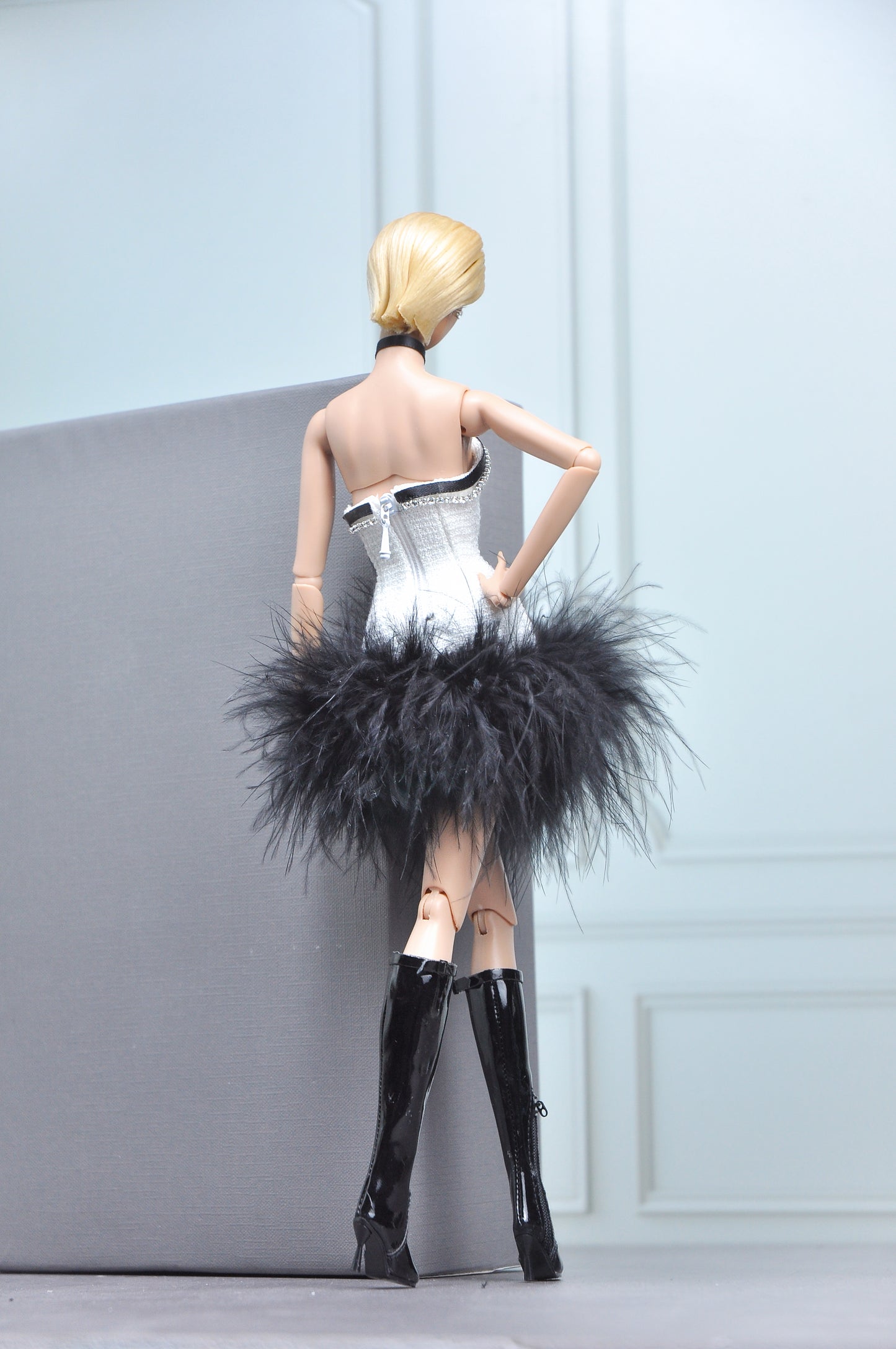 A YOUNG MAIDEN | Black & White ensemble for Fashion Royalty doll clothes & Poppy Parker doll
