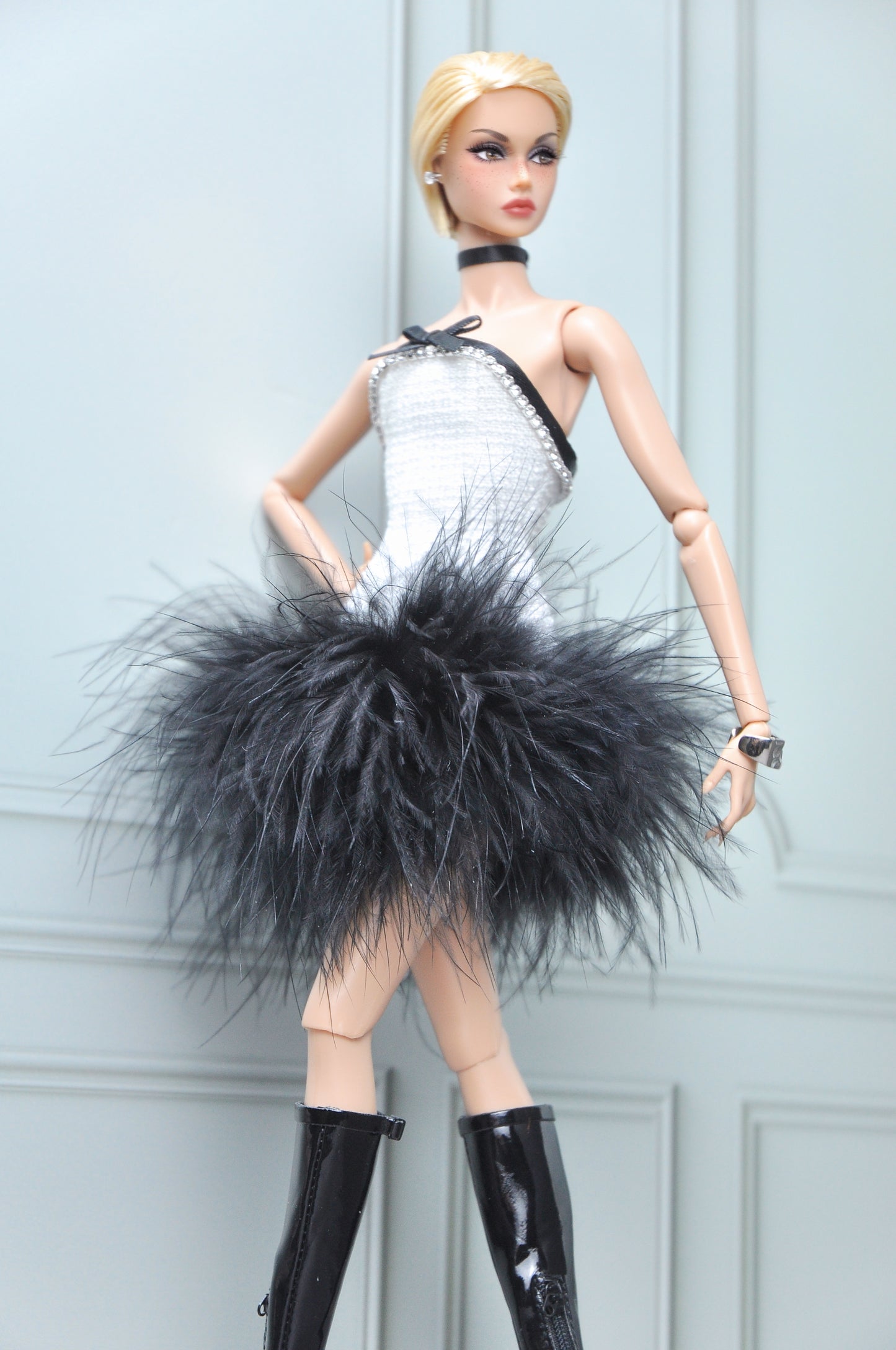 A YOUNG MAIDEN | Black & White ensemble for Fashion Royalty doll clothes & Poppy Parker doll