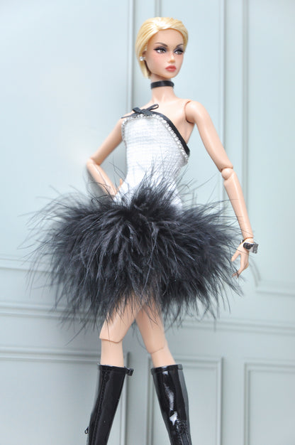 A YOUNG MAIDEN | Black & White ensemble for Fashion Royalty doll clothes & Poppy Parker doll