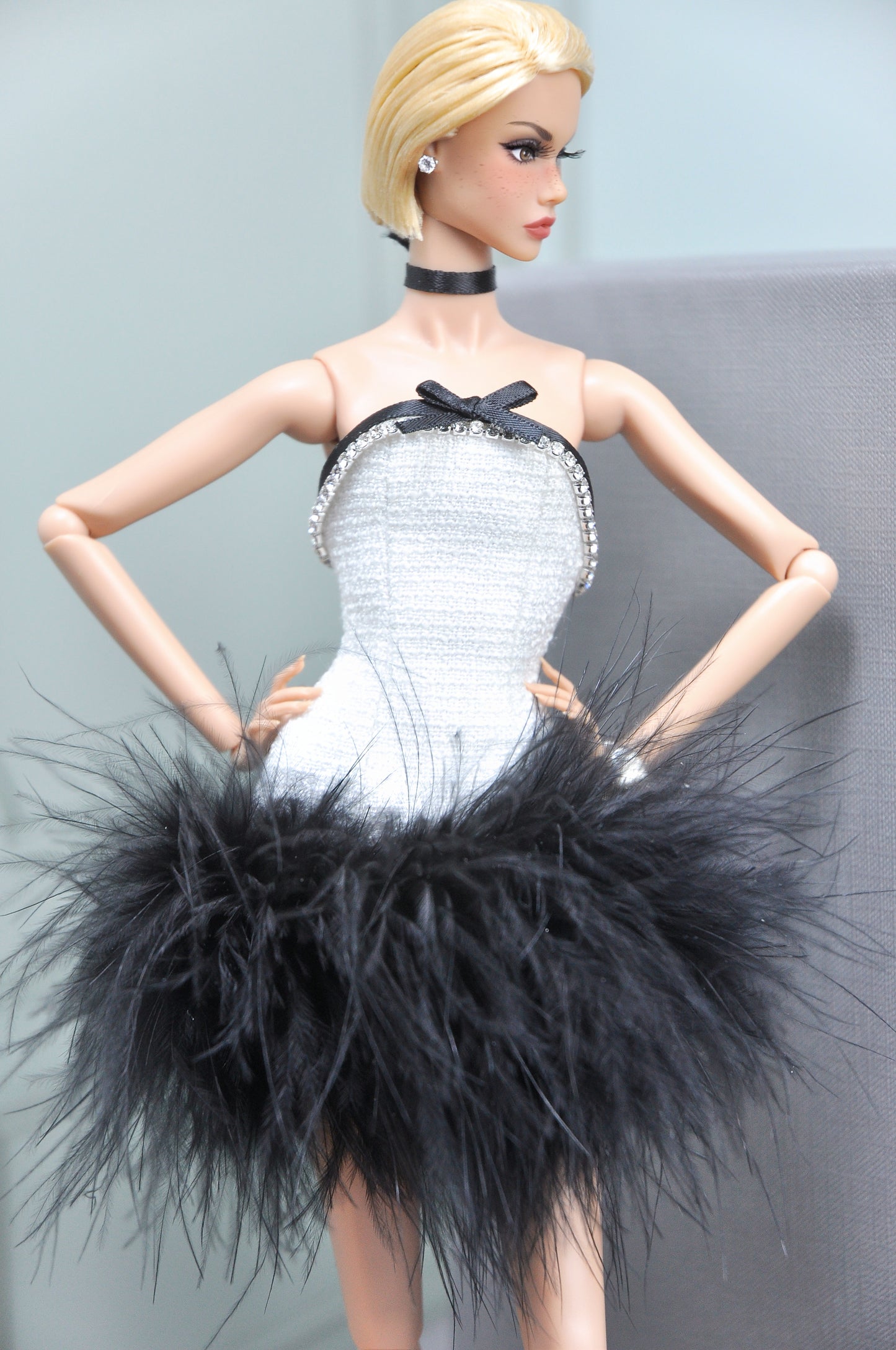A YOUNG MAIDEN | Black & White ensemble for Fashion Royalty doll clothes & Poppy Parker doll