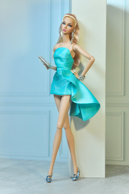 SUNSET LUSH | Strapless bodice with bow details dress for Fashion Royalty NU Faced