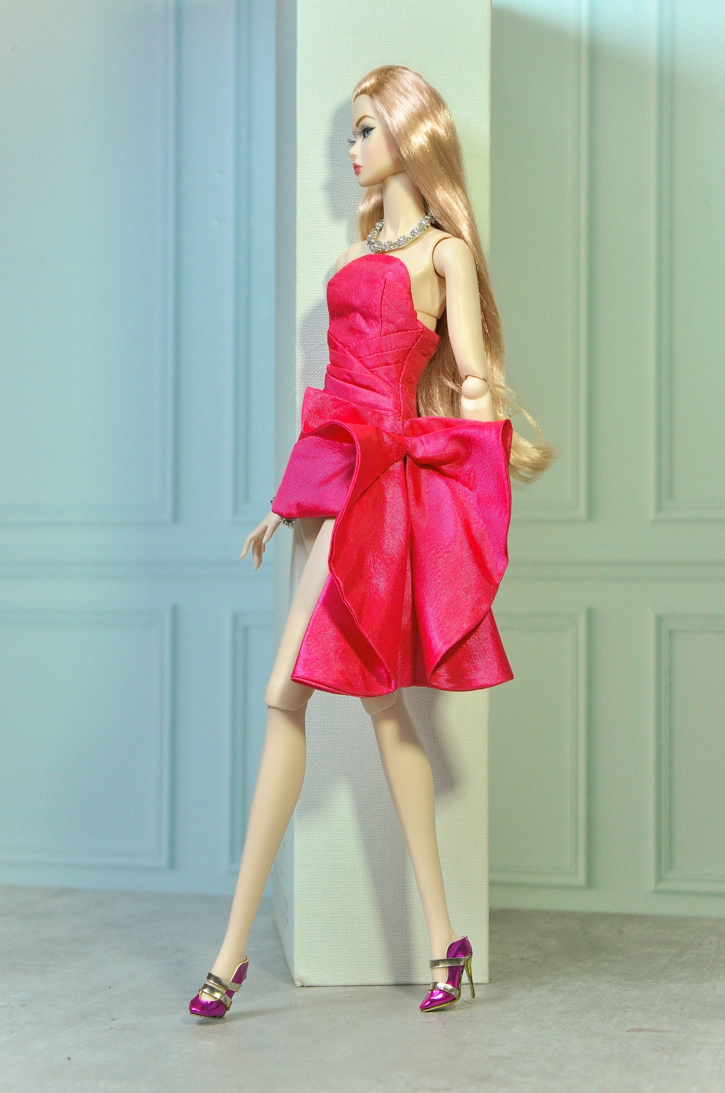 SUNSET LUSH | Strapless bodice with bow details dress for Fashion Royalty NU Faced