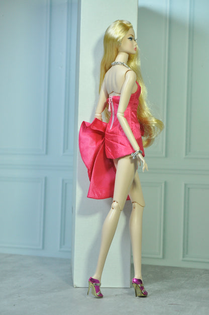 SUNSET LUSH | Strapless bodice with bow details dress for Fashion Royalty NU Faced