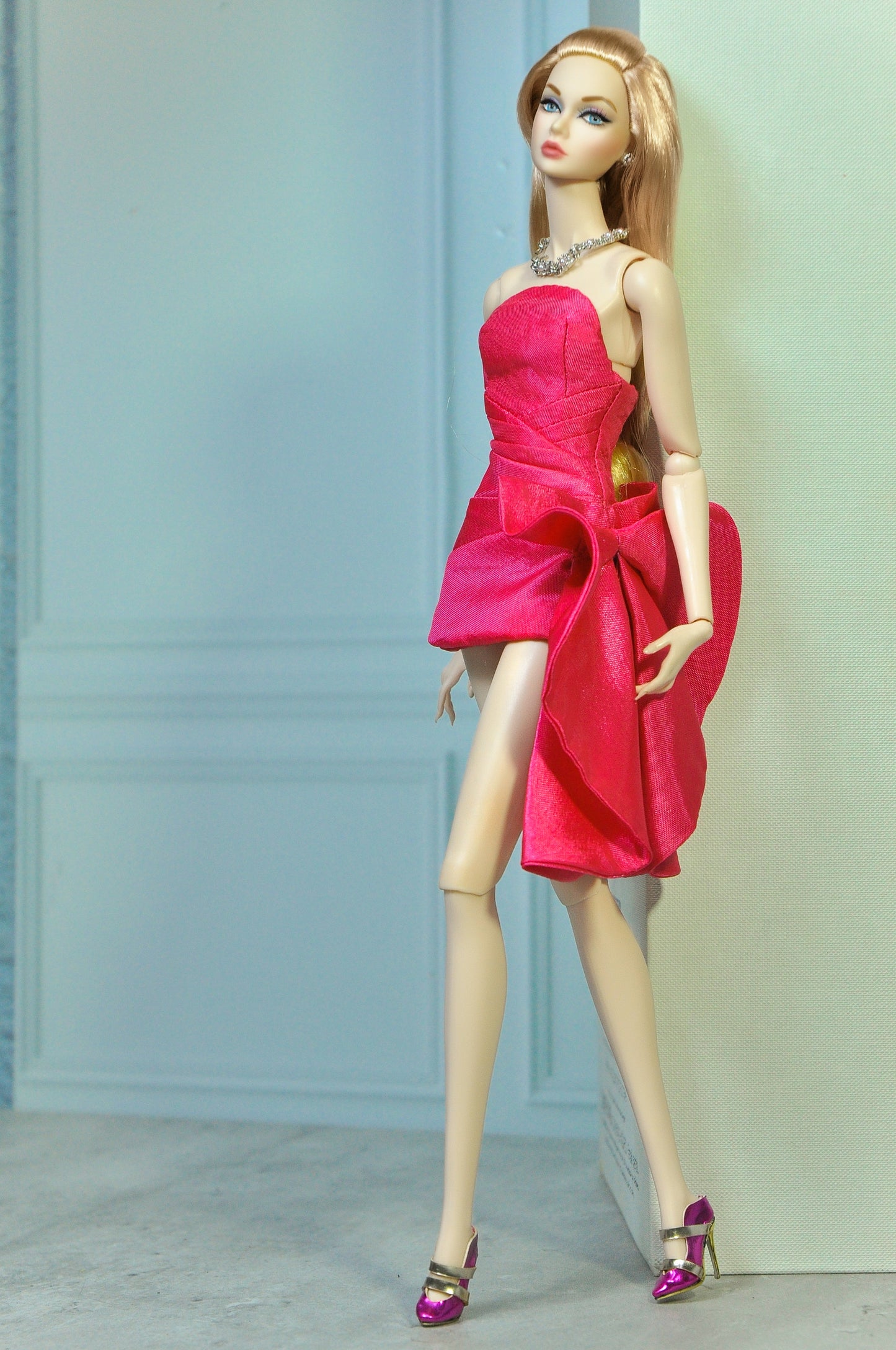 SUNSET LUSH | Strapless bodice with bow details dress for Fashion Royalty NU Faced