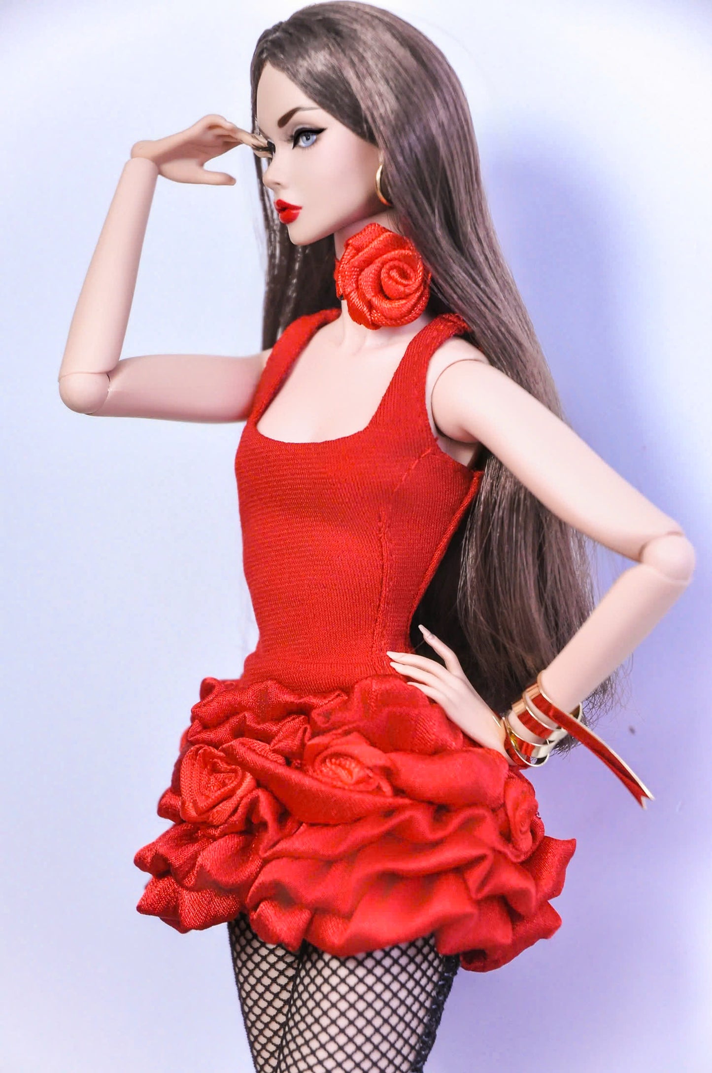 STYLE LAB | BASIC - VALENTINE | Look 2 - Ruched sleeveless dress for Fashion Royalty & NU FACE 6.0 doll