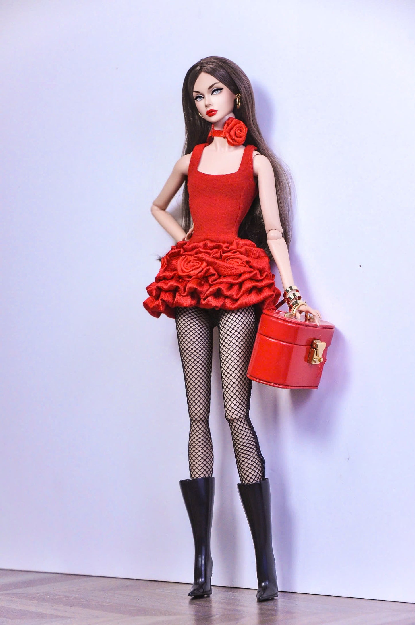 STYLE LAB | BASIC - VALENTINE | Look 2 - Ruched sleeveless dress for Fashion Royalty & NU FACE 6.0 doll