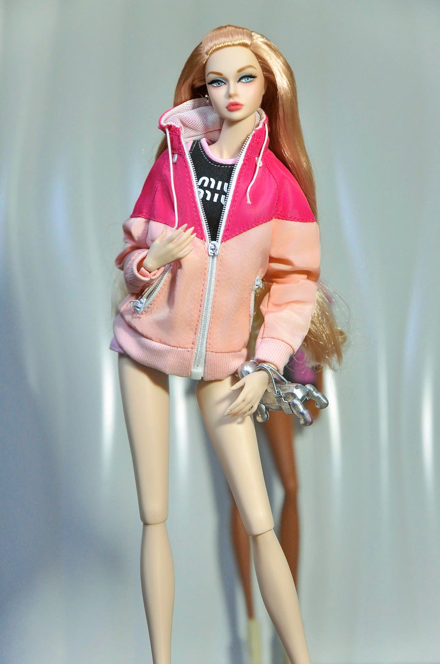 STYLE LAB | Windbreaker with jersey dress for Fashion Royalty & NU FACE doll (SET B)