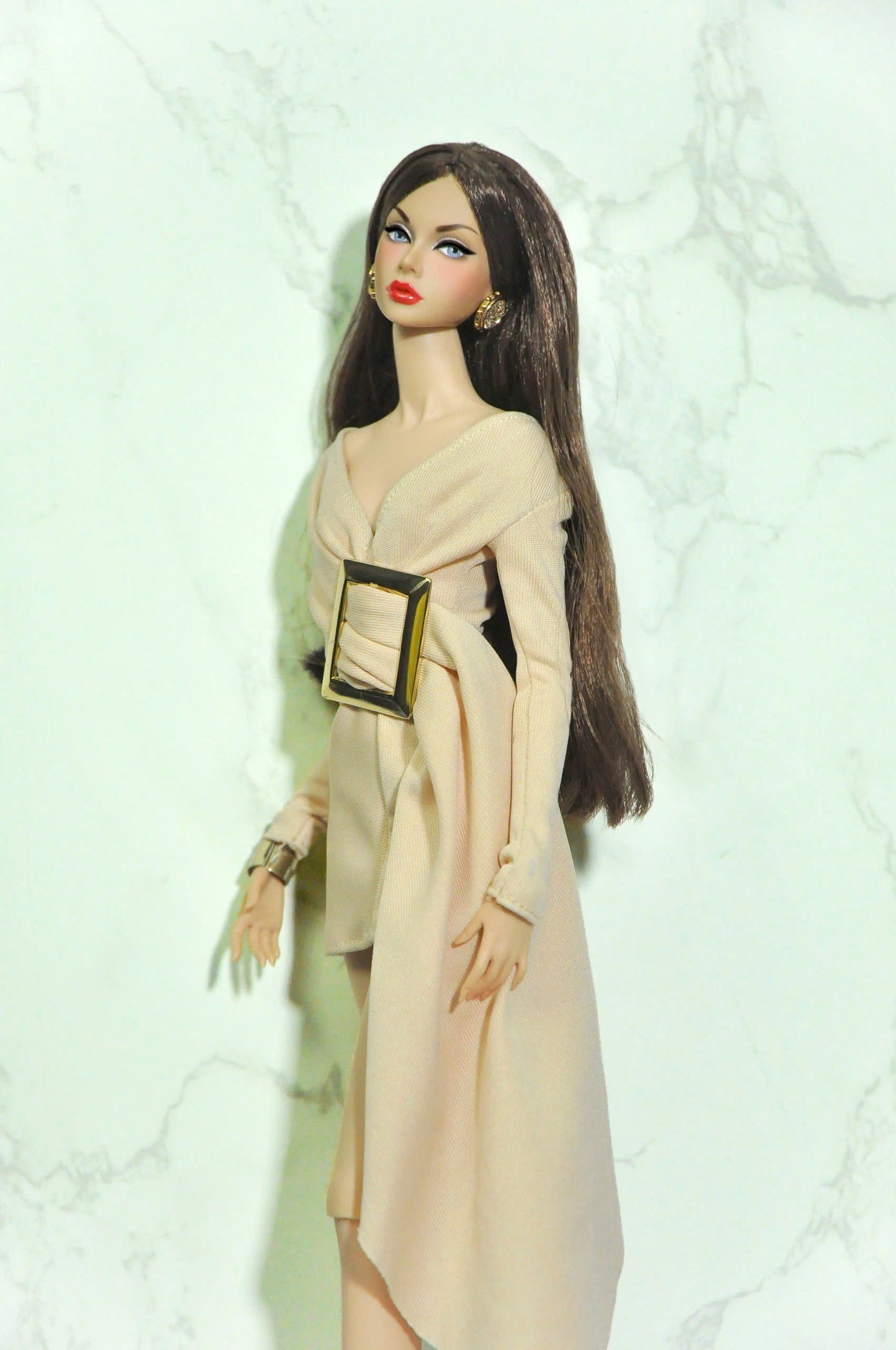 BASIC | off-shoulder dress with metal bucket for Fashion Royalty doll clothes & NU FACE doll