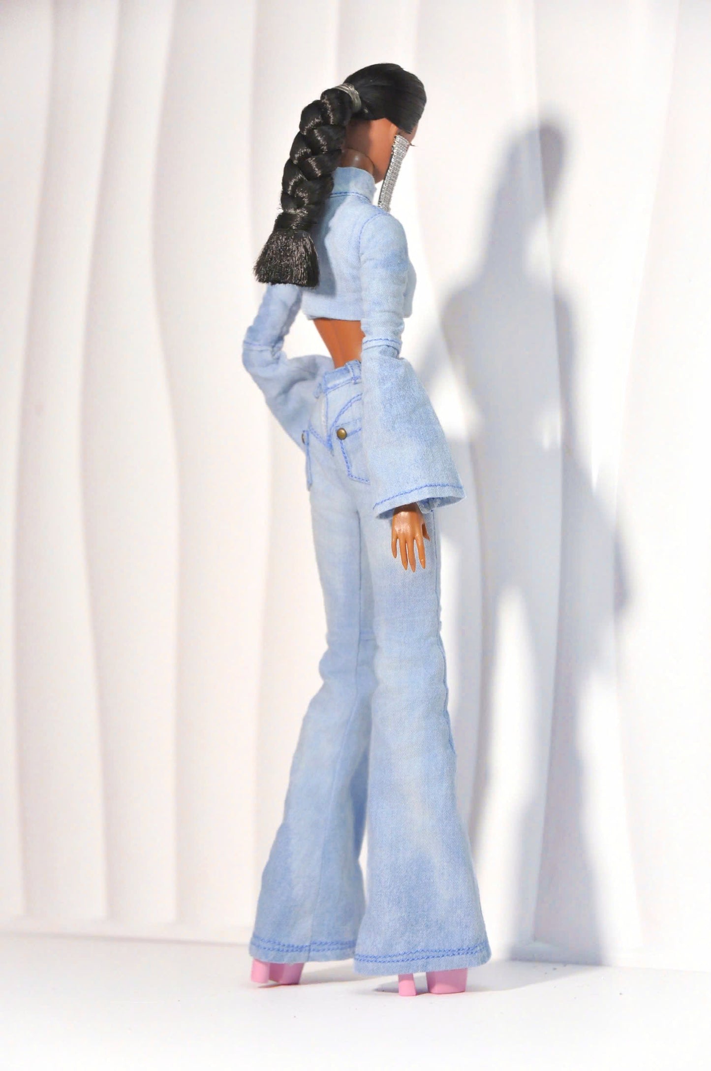 STYLE LAB | Fashion Royalty FR 6.0 & NU Face doll : Denim set with flare jean